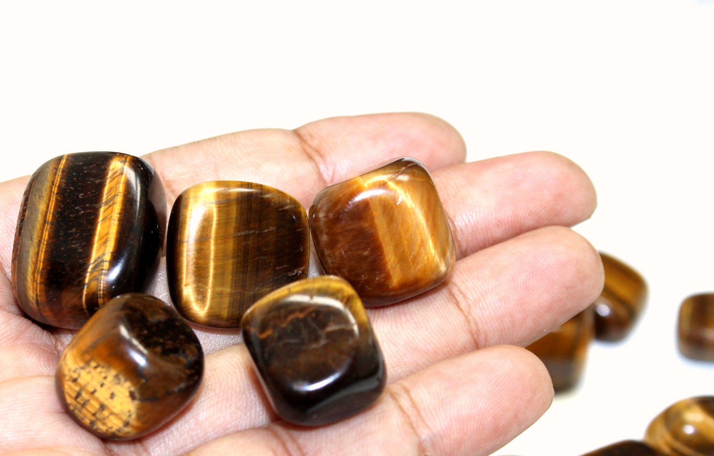 Natural Tiger Eye Tumble Stones