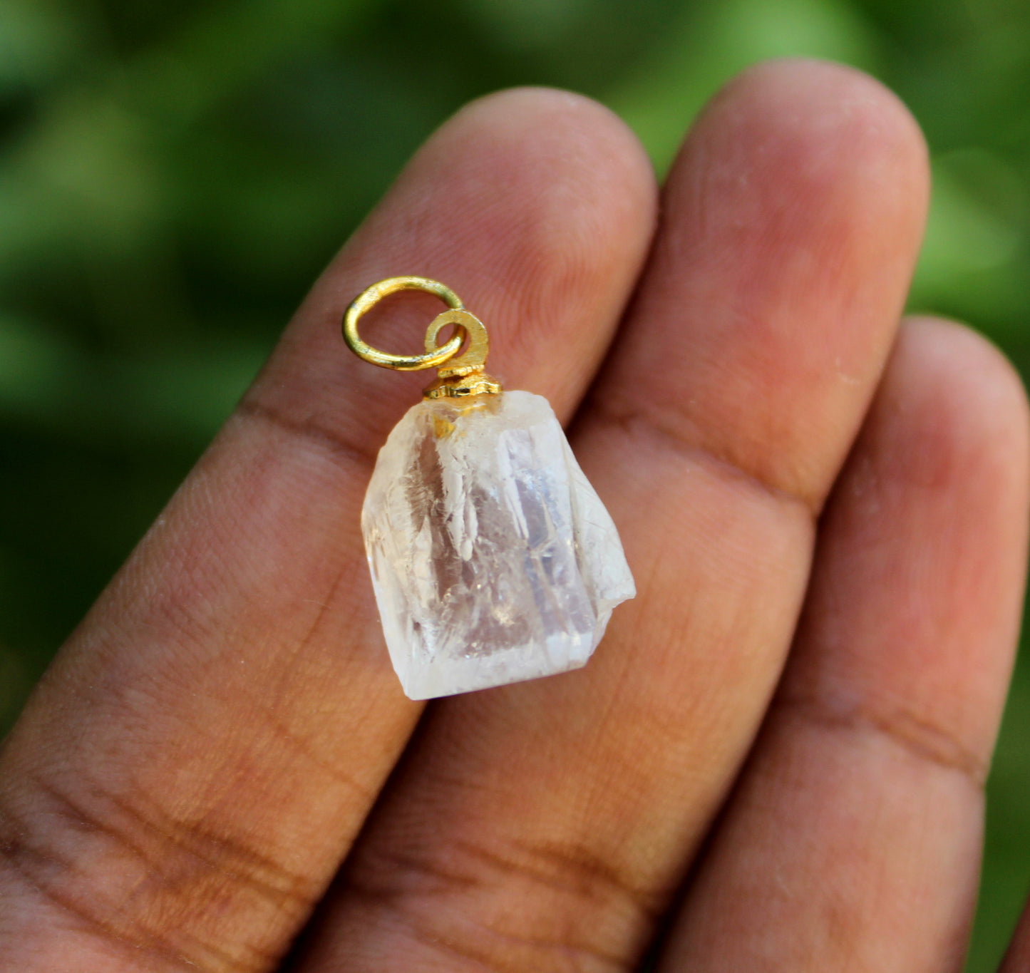 Natural Clear Quartz Raw Pendant