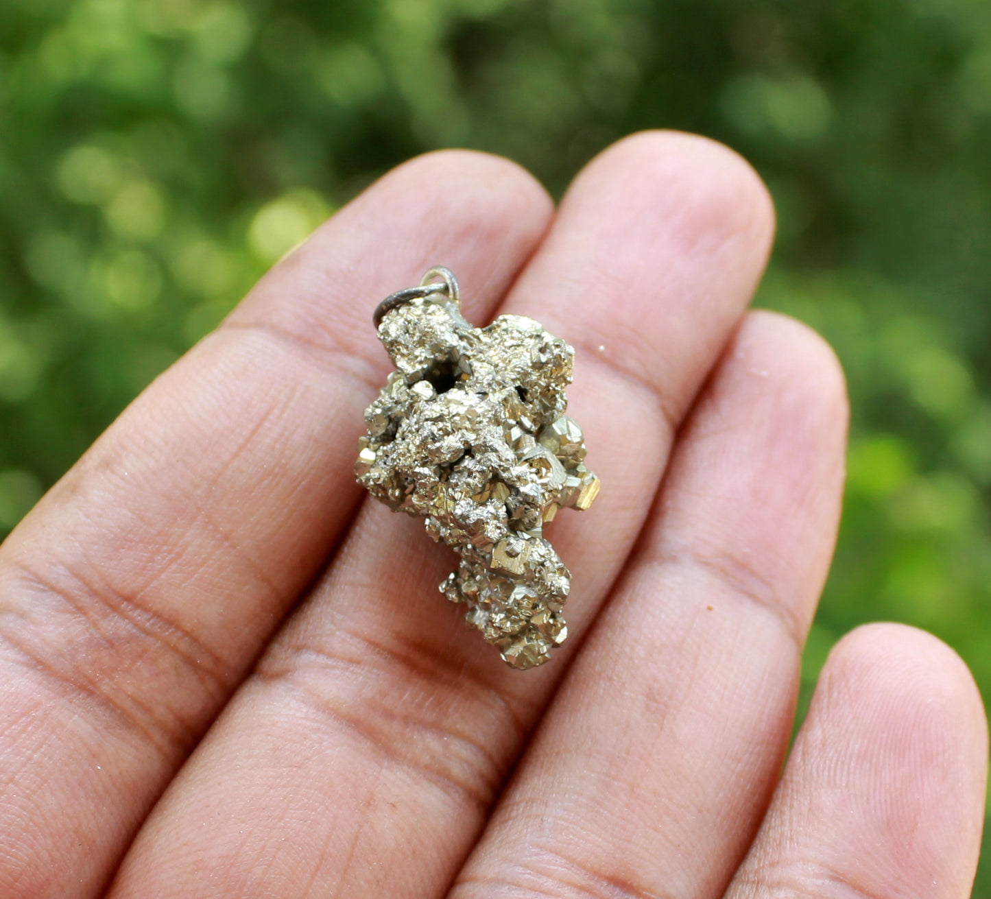 Natural Pyrite Raw Pendant