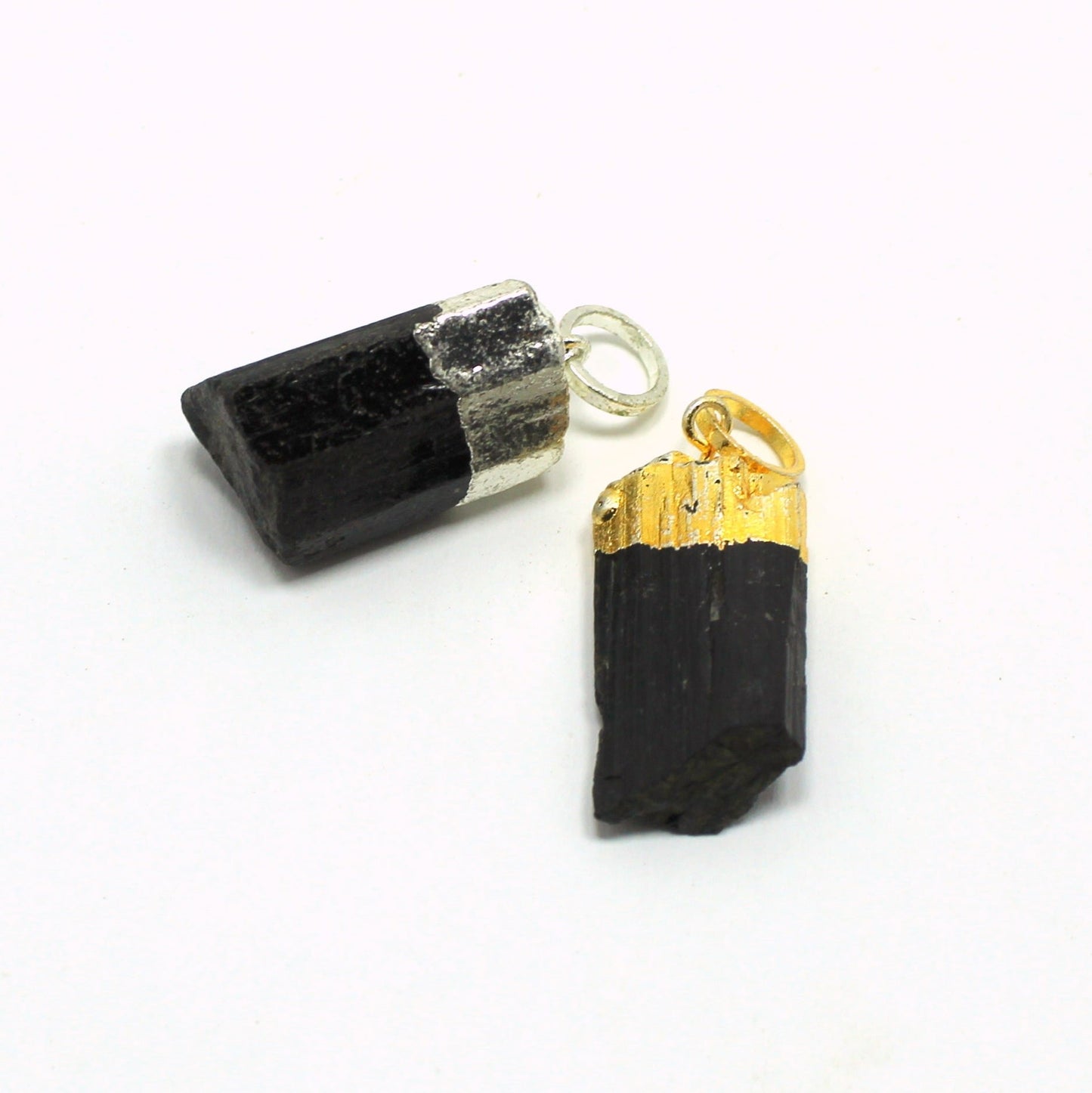 Natural Black Tourmaline Raw Pendant