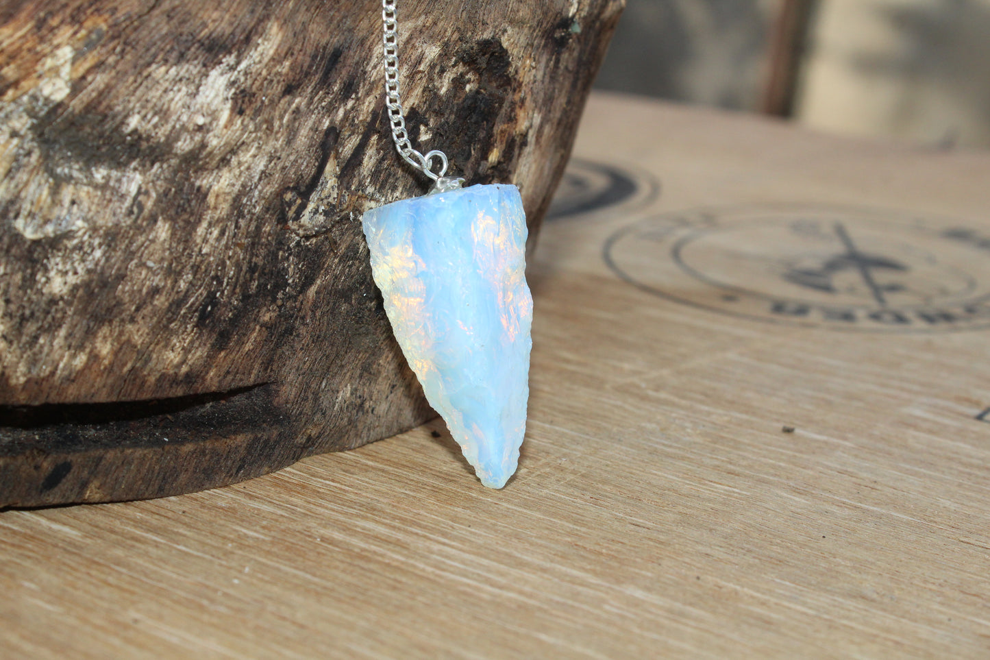 Opalite Raw Pendulum