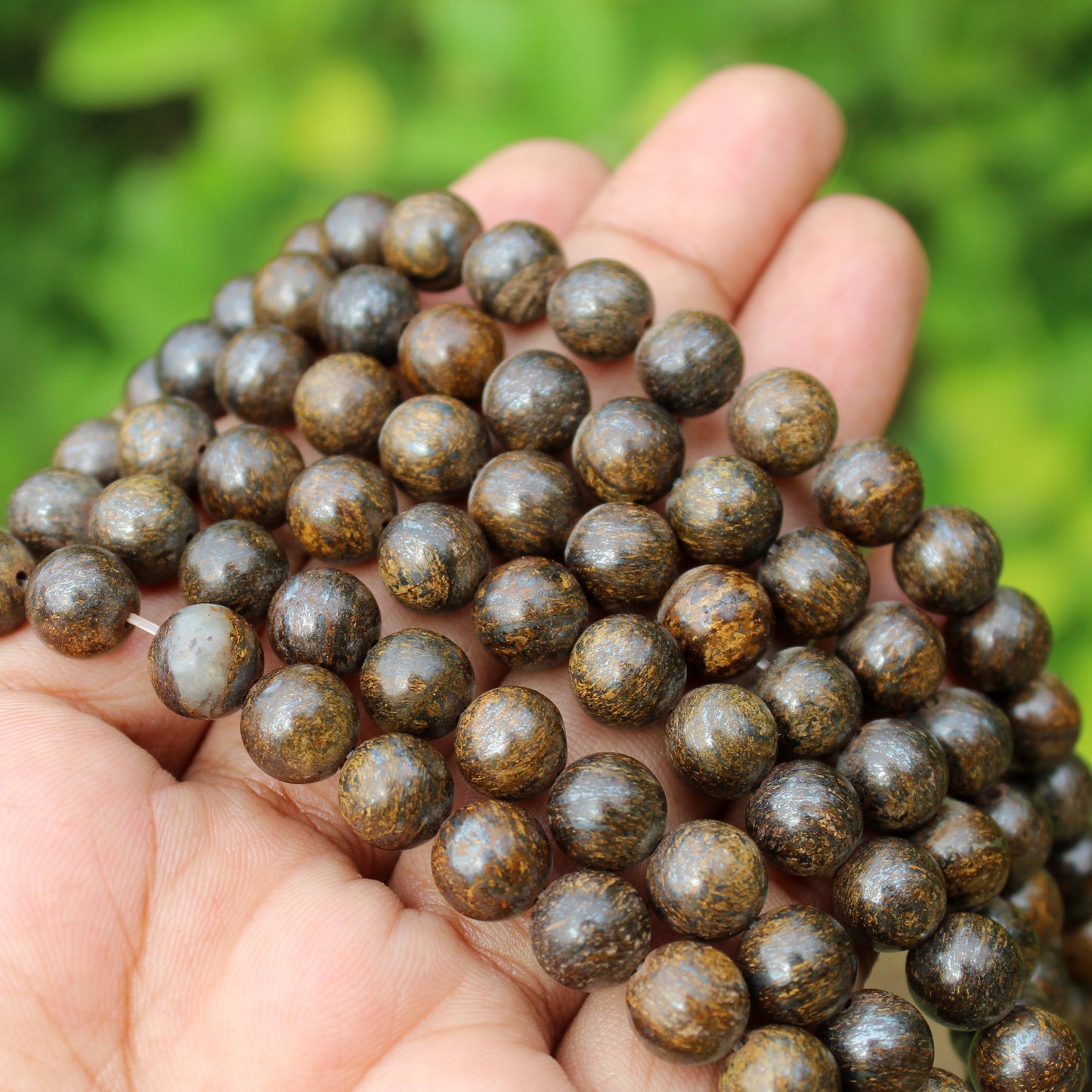 Natural Bronzite Beads