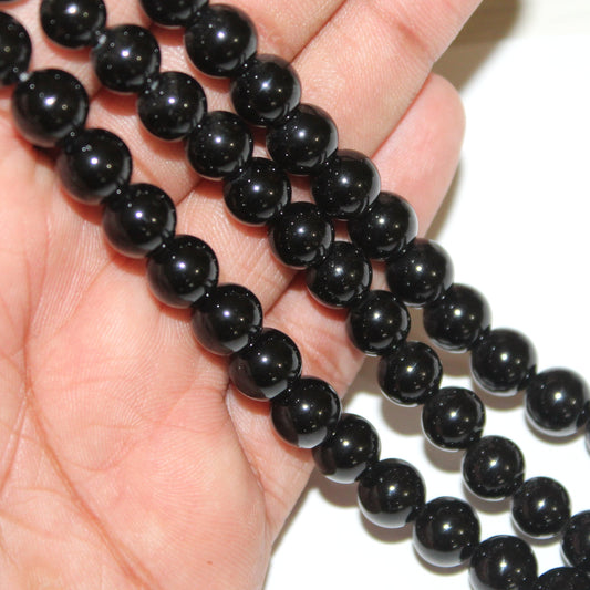Natural Black Tourmaline Beads