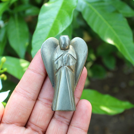 Natural Pyrite Angel