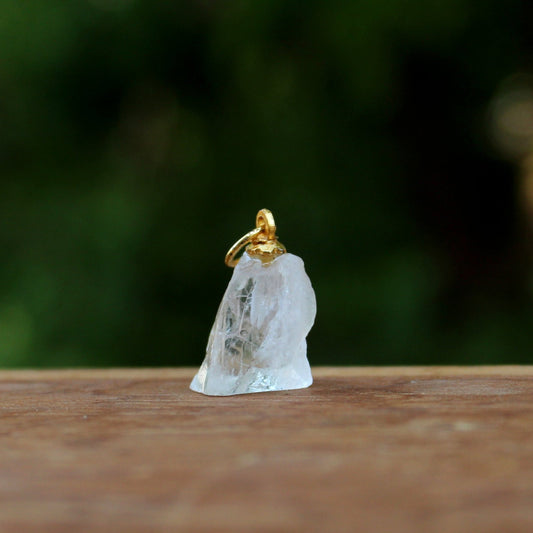 Natural Clear Quartz Raw Pendant