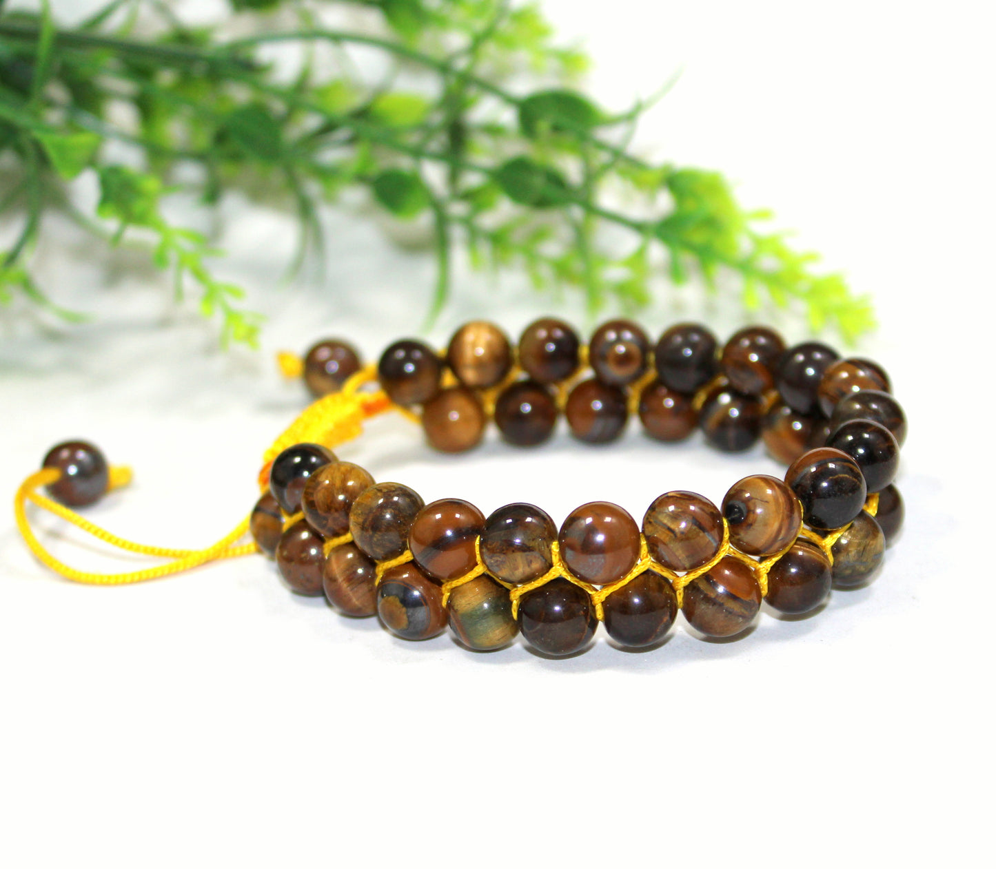 Natural Tiger Eye Double Layer Bracelet